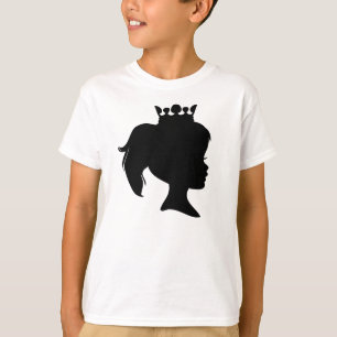 Schwarze Prinzessin Silhouette T-Shirt