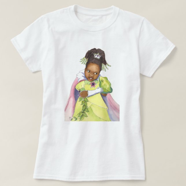 Schwarze Prinzessin u. der T - Shirt der (Design vorne)