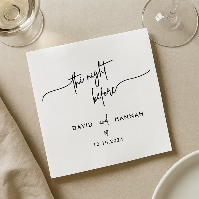 Schwarze Probe Abendessen am Abend vor der Hochzei Serviette (Von Creator hochgeladen)