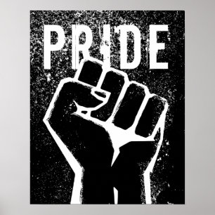 Schwarze Protestfalte Poster
