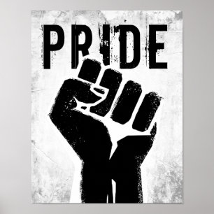 Schwarze Protestfalte Poster