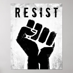 Schwarze Protestfaust Poster