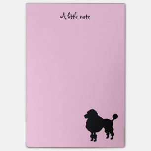 Schwarze PudelhundeSilhouette Post-it Klebezettel