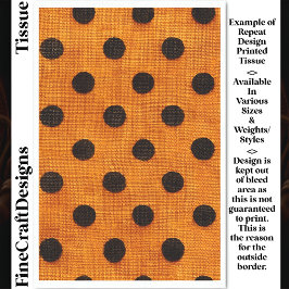 Schwarze Punkte auf Orange Wiederholungsdesign DW2 Seidenpapier
