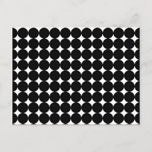 Schwarze Punkte auf Weiß Postkarte