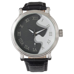 Schwarze Puzzlespiel-Stück-Uhr Armbanduhr