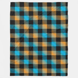 Schwarze Quadrate Fleecedecke