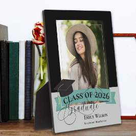 Schwarze Rahmengratulations-Andenken-Fotoplakette Fotoplatte
