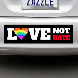 Schwarze Rainbow Herz Liebe nicht hasst Graphic Bo Auto Magnet