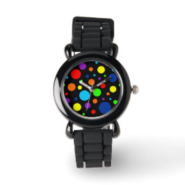 Schwarze Rainbow Spots (Child) Armbanduhr