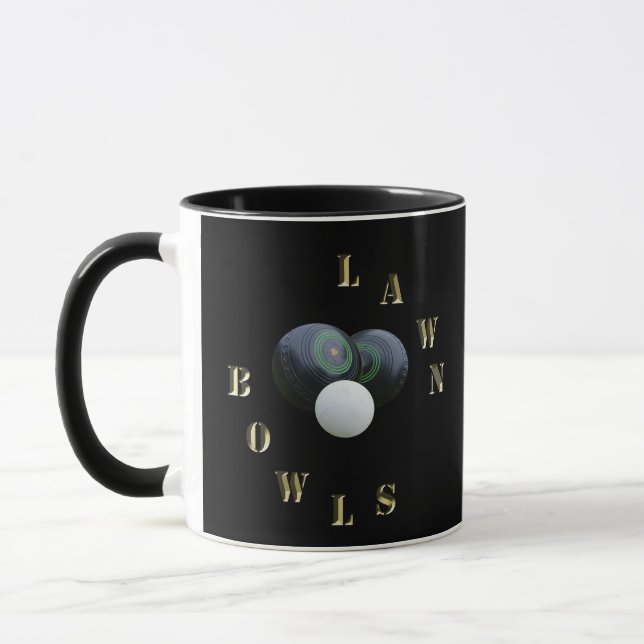 Schwarze Rasenschüsseln, Tasse (Links)