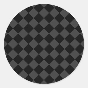 Schwarze & rauchige schwarze Diamanten – Elegant & Runder Aufkleber