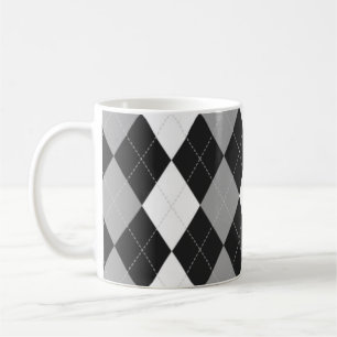 Schwarze Rauten-Tasse Tasse