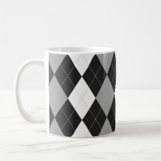 Schwarze Rauten-Tasse Tasse