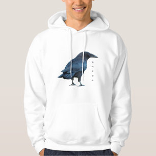 Schwarze Raven Art Collection III Hoodie