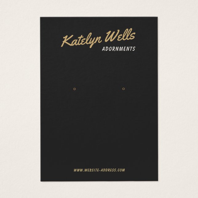 Schwarze Retro-Skriptvorgabekarte