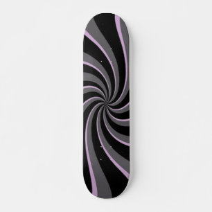 Schwarze Retro-Wirbel Skateboard