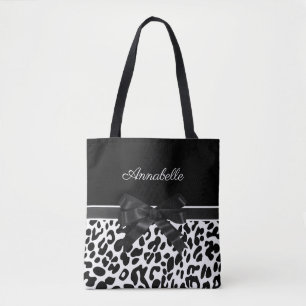 Schwarze Ribbon Leopard Print