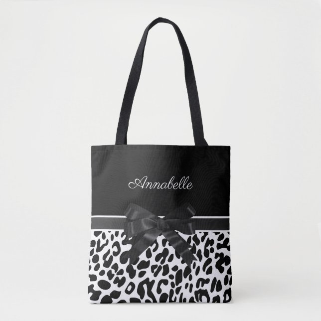 Schwarze Ribbon Leopard Print (Vorderseite)