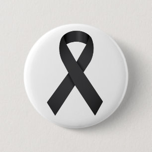 Schwarze Ribbon-Trauer Button