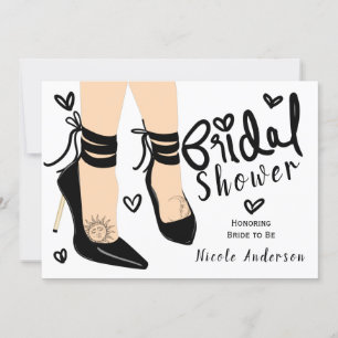 Schwarze Riemchen-High-Heels Sonne Mond Junggesell Einladung