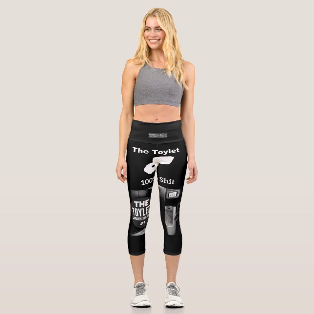 Schwarze Ritter Capri Leggings (Vorderseite)