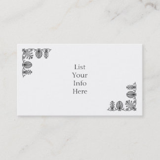 Schwarze Rolle-Visitenkarte Visitenkarte