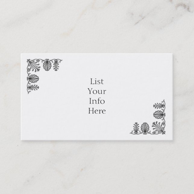 Schwarze Rolle-Visitenkarte Visitenkarte (Vorderseite)