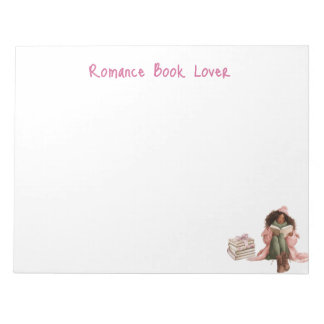 Schwarze Romance Buch Lover Personalisiert Station Notizblock
