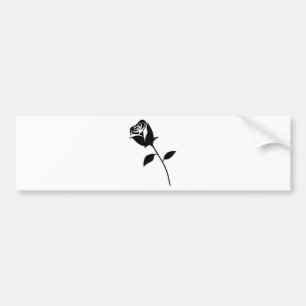 Schwarze Rose Autoaufkleber