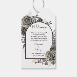 Schwarze Rose Begrüßung Gastgeschenk Gastgeschenk Geschenkanhänger