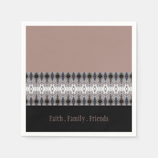 Schwarze Rose Blau Grau dekorativ Serviette (Vorderseite)