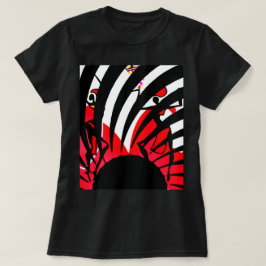 Schwarze Rose blühen T-Shirt