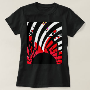 Schwarze Rose blühen T-Shirt