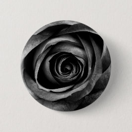 Schwarze Rose Blume Blumendekoration Vintag Button