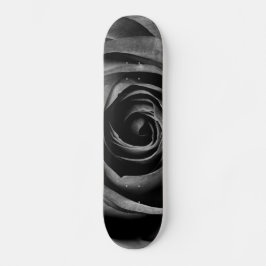 Schwarze Rose Blume Blumendekoration Vintag Skateboard