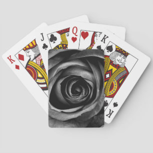 Schwarze Rose Blumen Florale Dekorative Vintage Spielkarten