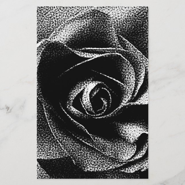 SCHWARZE ROSE BRIEFPAPIER (Vorderseite)