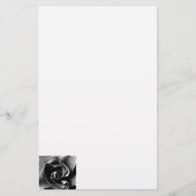SCHWARZE ROSE BRIEFPAPIER (Vorderseite)