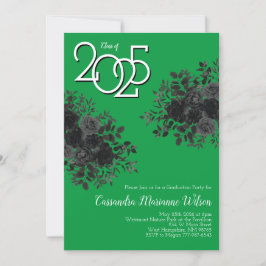 Schwarze Rose Dunkelgotische Graduierungspartei Gr Einladung