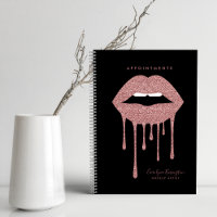 Schwarze Rose Gold Drilling Glitzer Lips Makeup