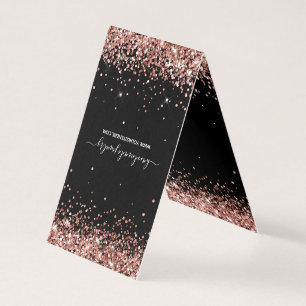 Schwarze Rose Gold Glitter 2 Halsketten-Displaykar