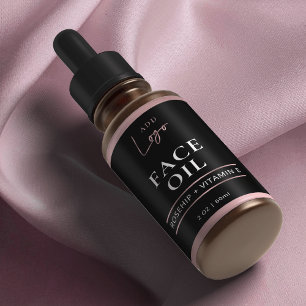 Schwarze Rose Gold Logo 2OZ Kosmetischer Tropfer F