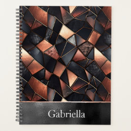 Schwarze Rose Gold Tiles Planer