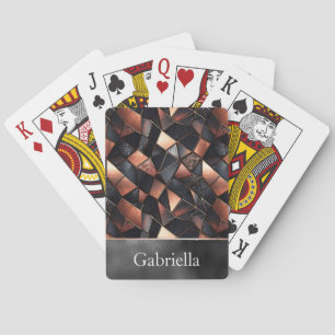 Schwarze Rose Gold Tiles Spielkarten