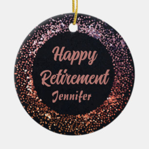 Schwarze Rose Gold Wir wünschen dir eine entspannt Keramik Ornament