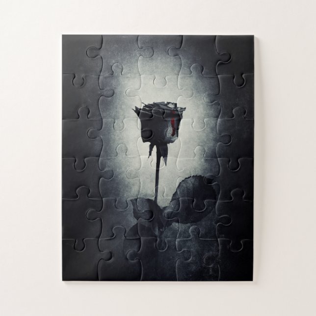 SCHWARZE ROSE GOTHIC JIGSAW PUZZLE (Vertikal)
