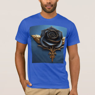 Schwarze Rose Insignien Fantasy T-Shirt Bella+Le