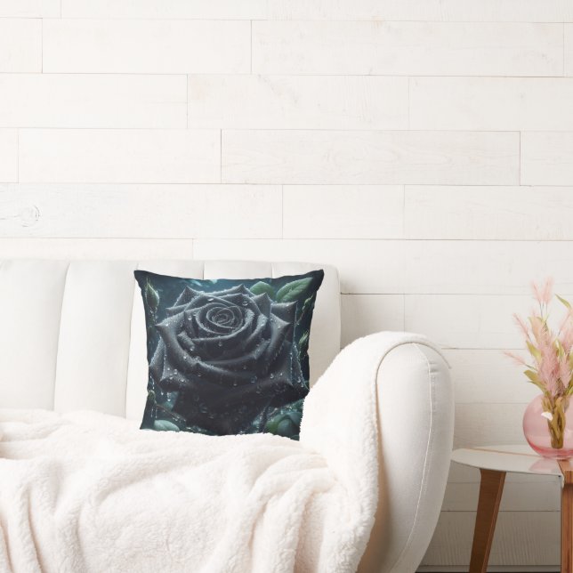 Schwarze Rose Kissen (Liege)