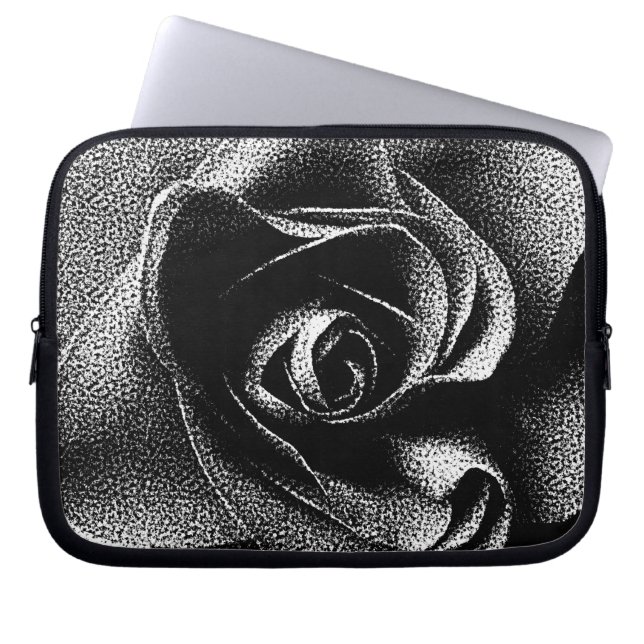 SCHWARZE ROSE LAPTOPSCHUTZHÜLLE (Vorderseite)
